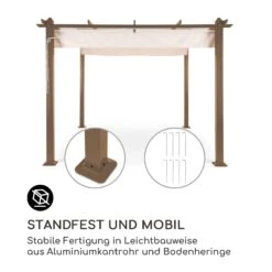 Pantheon Rust Pergola Aluminium 3x3m 6 Eckpfosten Wasserabweisend -Einrichtungsgeschäft 10035887 de 0003 logo