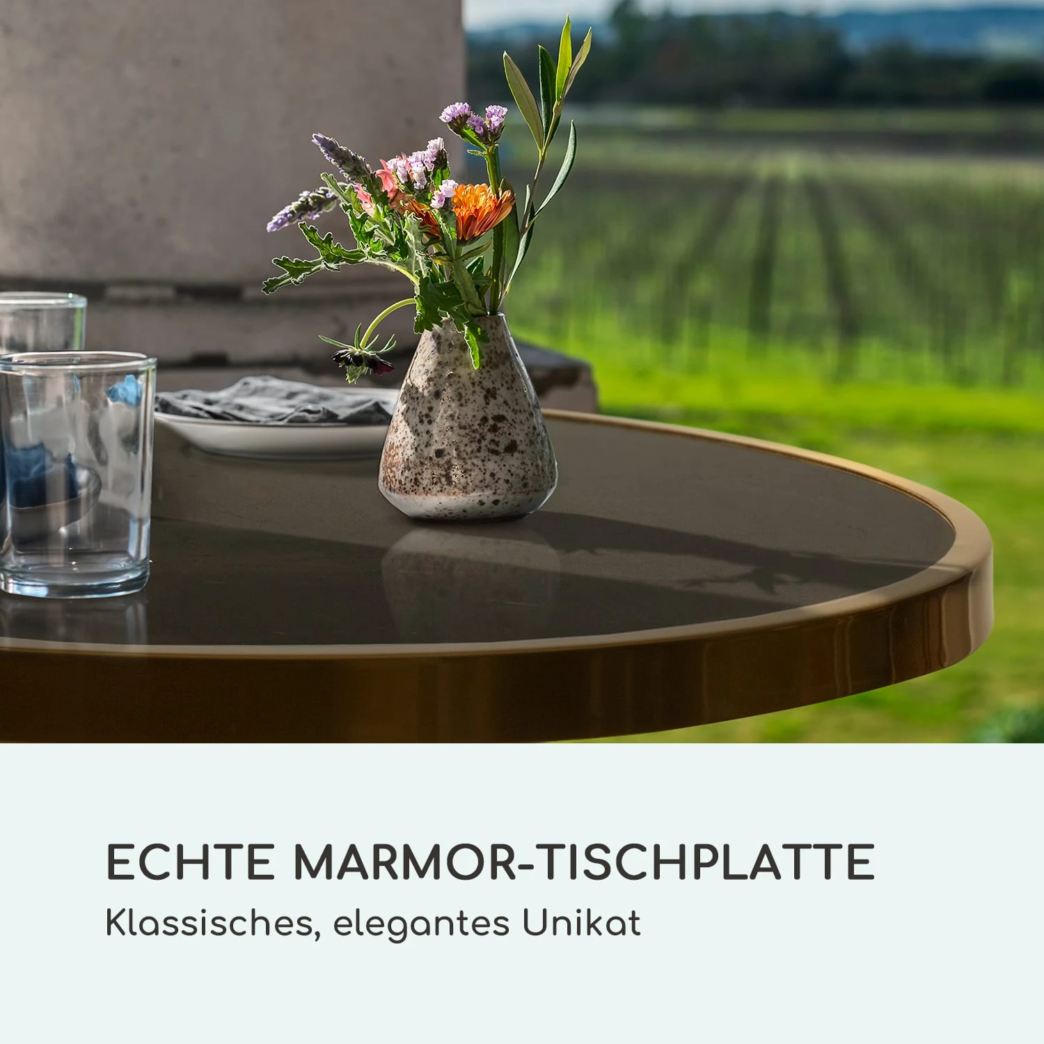 Patras Lux Bistro-Tisch Mit Dreifuß Marmortisch Ø: 57,5 Cm Höhe: 72 Cm 3 Patras Lux Bistro-Tisch Mit Dreifuß Marmortisch Ø: 57,5 Cm Höhe: 72 Cm – Bild 3
