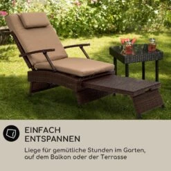 Kos Lounger Liegestuhl Mit Fußteil Stahlrahmen 6-Positionen -Einrichtungsgeschäft 10035991 de 0005 usp