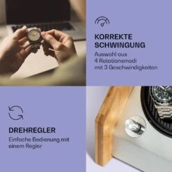 Garonne 4 Uhrenbeweger, 2 Drehteller, 4 Uhren, 3 Geschwindigkeiten, 4 Modi, Bambus -Einrichtungsgeschäft 10036042 de 0003 logo