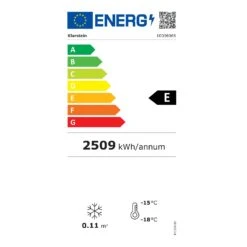 IceAge 36 Gefrierschrank 36 Liter EEK E 2 Etagen Thermostat Glasfront -Einrichtungsgeschäft 10036065 energy label