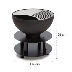 Savage 2.0 Rund Feuerschalen-Grill Ø: 60 Cm Stabiler Sockel Holzlager -Einrichtungsgeschäft 10036086 yy 0007 logo