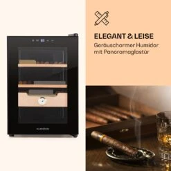 Klarstein El Presidente 37 Zigarren-Humidor 37L 2 Einschübe 1 Fach Zedernholz -Einrichtungsgeschäft 10036101 de 0003 logo