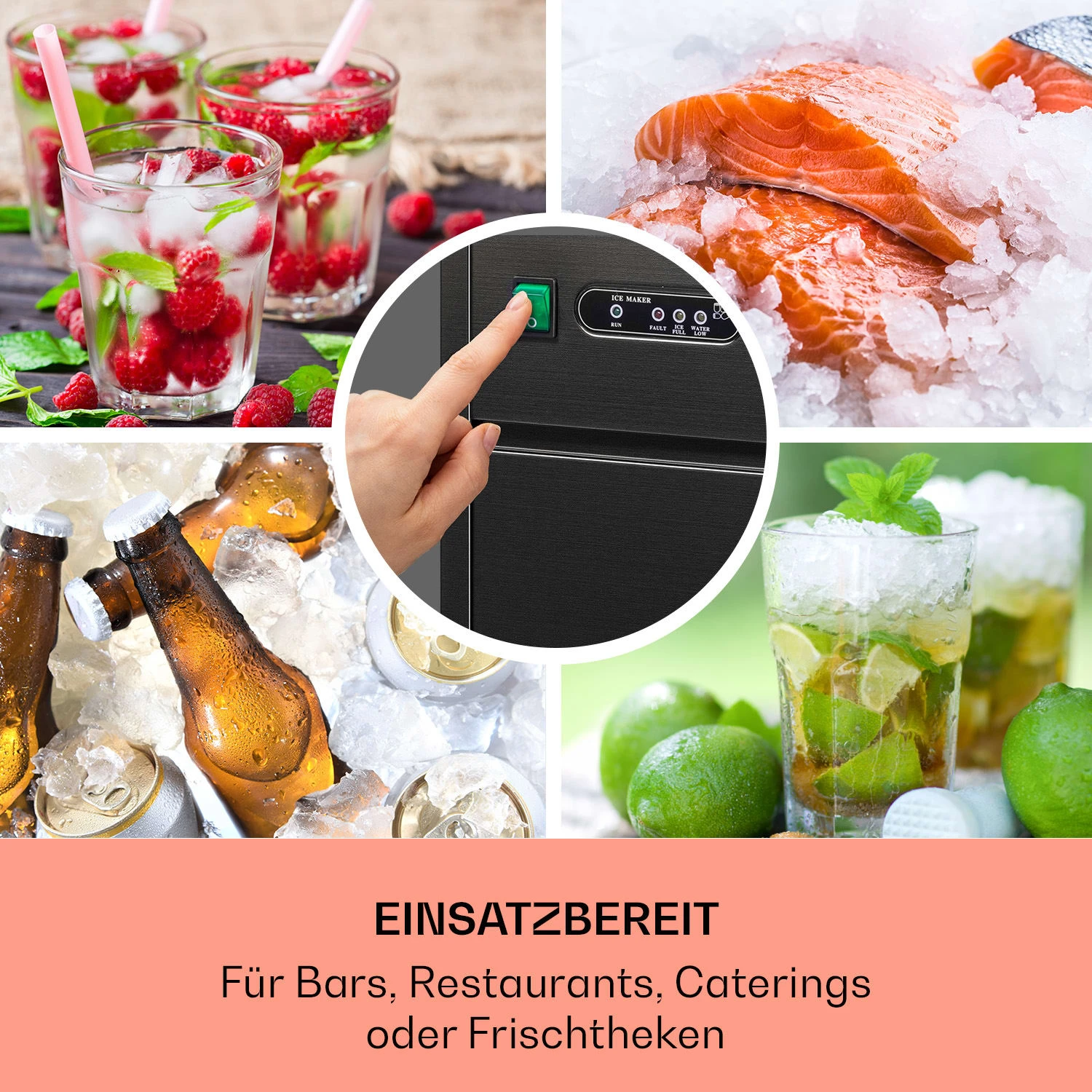 Powericer XL Eiswürfelmaschine 20 Kg/Tag 145 Watt 3 Powericer XL Eiswürfelmaschine 20 Kg/Tag 145 Watt – Bild 3