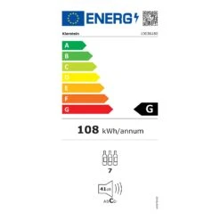 Vinovilla 7 Built-in Uno Quartz Einbau-Weinkühlschrank Weißes Glas -Einrichtungsgeschäft 10036180 energy label