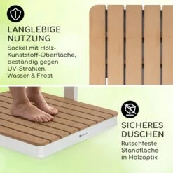 Sumatra Breeze Square Gartendusche WPC Aluminium 70x55cm Eckig -Einrichtungsgeschäft 10036347 de 0003 usp