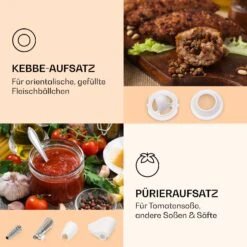 Mighty Mince Elektrischer Fleischwolf 500 - 1361 Watt 3 Lochscheiben -Einrichtungsgeschäft 10036478 de 0004 logo