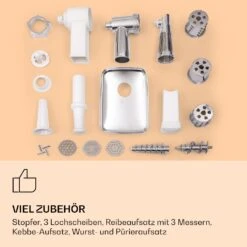 Mighty Mince Elektrischer Fleischwolf 500 - 1361 Watt 3 Lochscheiben -Einrichtungsgeschäft 10036478 de 0007 logo