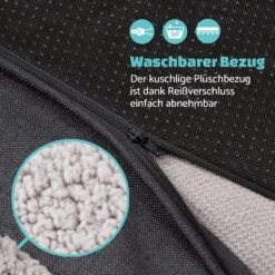 Balu Hundebett Hundekissen | Waschbar | Orthopädisch | Rutschfest | Atmungsaktiver Memory-Schaum | Größe L (100 X 10 X 65 Cm) -Einrichtungsgeschäft 10037566 de 0005 logo