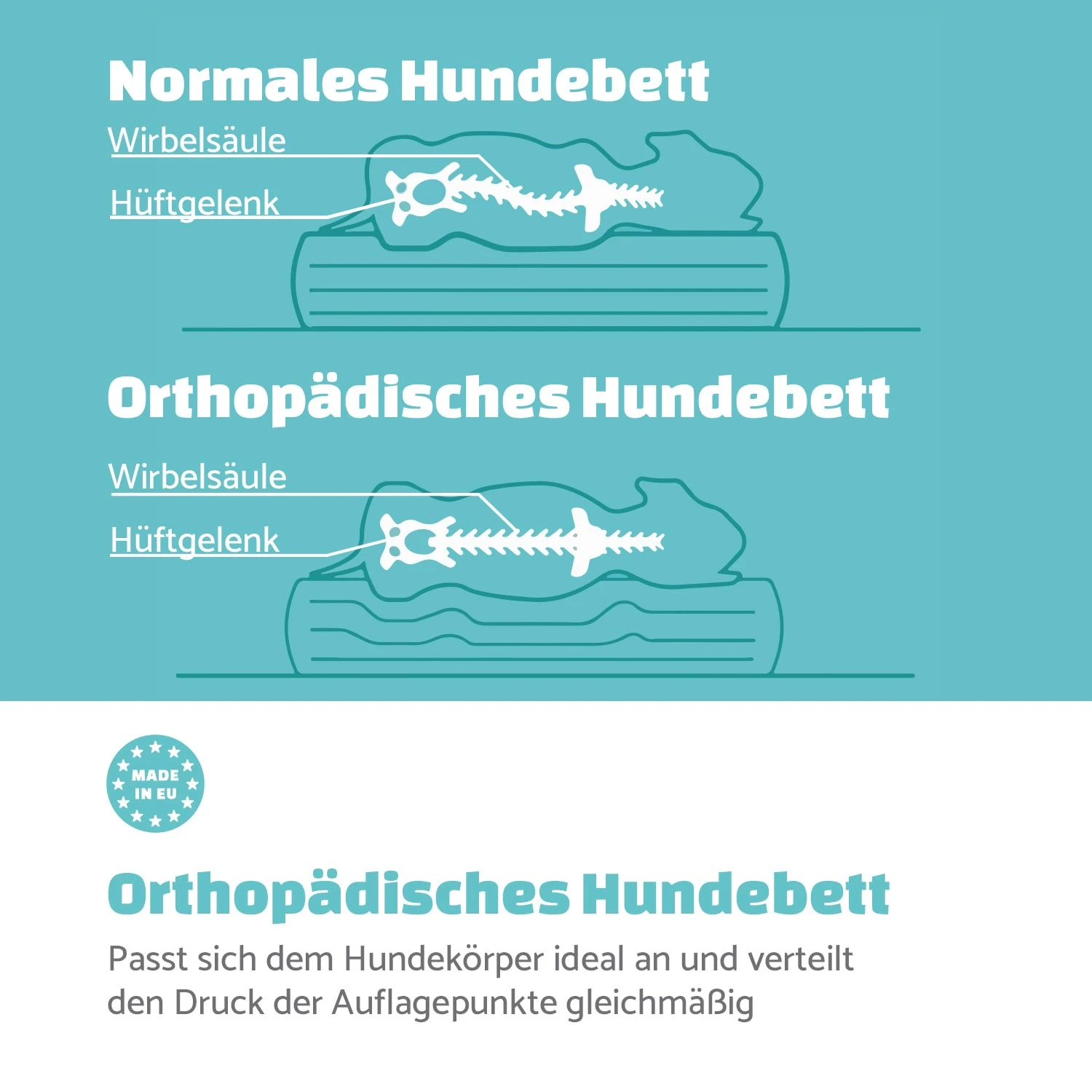 Paco Hundebett Waschbar Orthopädisch Rutschfest Atmungsaktiv Größe L 4 Paco Hundebett Waschbar Orthopädisch Rutschfest Atmungsaktiv Größe L – Bild 4