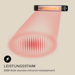 Dark Wave Infrarot-Heizstrahler 2000W Goldbeschichtete Carbonröhre IP65 Aluminium -Einrichtungsgeschäft 10037730 de 0004 logo