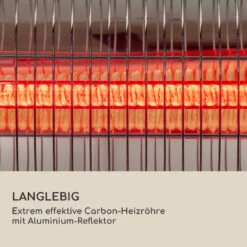 Dark Wave Infrarot-Heizstrahler 2000W Goldbeschichtete Carbonröhre IP65 Aluminium -Einrichtungsgeschäft 10037730 de 0007 logo