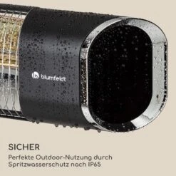 Dark Wave Infrarot-Heizstrahler 2000W Goldbeschichtete Carbonröhre IP65 Aluminium -Einrichtungsgeschäft 10037730 de 0009 logo