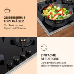 Goldflame Domino 4 Prime Gaskochfeld 4-flammig Messing-Brenner Glaskeramik -Einrichtungsgeschäft 10037807 de 0003 logo