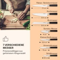 Kitano 8tlg. Messer-Set Mit Block 7 Messer Stahl Edler Holzblock -Einrichtungsgeschäft 10037814 de 0004 logo