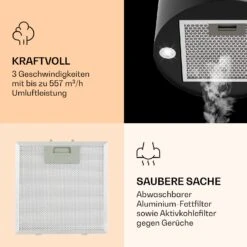 Barella Dunstabzugshaube 35,5 X 93,5 X 43 Cm Umluft 557 M³/h LED Aktivkohlefilter -Einrichtungsgeschäft 10037863 de 0004 logo