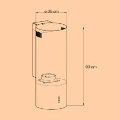 Barella Dunstabzugshaube 35,5 X 93,5 X 43 Cm Umluft 557 M³/h LED Aktivkohlefilter -Einrichtungsgeschäft 10037863 yy 0006 logo