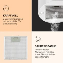Barella Dunstabzugshaube 35,5 X 93,5 X 43 Cm Umluft 557 M³/h LED Aktivkohlefilter -Einrichtungsgeschäft 10037865 de 0004 logo