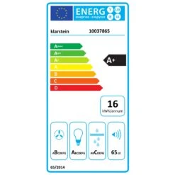 Barella Dunstabzugshaube 35,5 X 93,5 X 43 Cm Umluft 557 M³/h LED Aktivkohlefilter -Einrichtungsgeschäft 10037865 energy label
