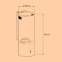 Barella Dunstabzugshaube 35,5 X 93,5 X 43 Cm Umluft 557 M³/h LED Aktivkohlefilter -Einrichtungsgeschäft 10037865 yy 0006 logo