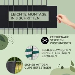 Sichtschutzstreifen Gartenzaun PVC 450 G/m² 50x19cm Clips -Einrichtungsgeschäft 10037983 de 0004 usp