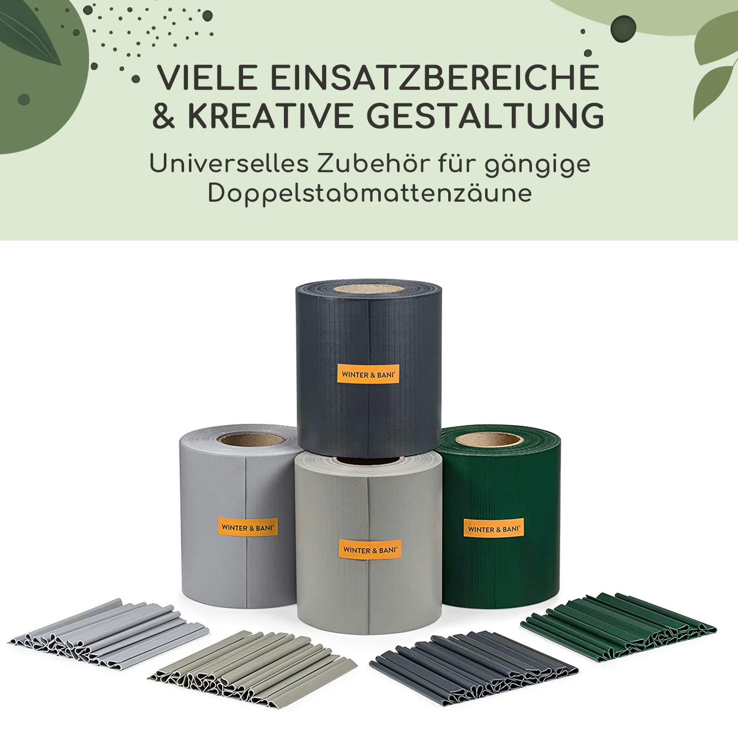 Sichtschutzstreifen-Clips Zubehör PVC 10er-Pack 6 Sichtschutzstreifen-Clips Zubehör PVC 10er-Pack – Bild 6