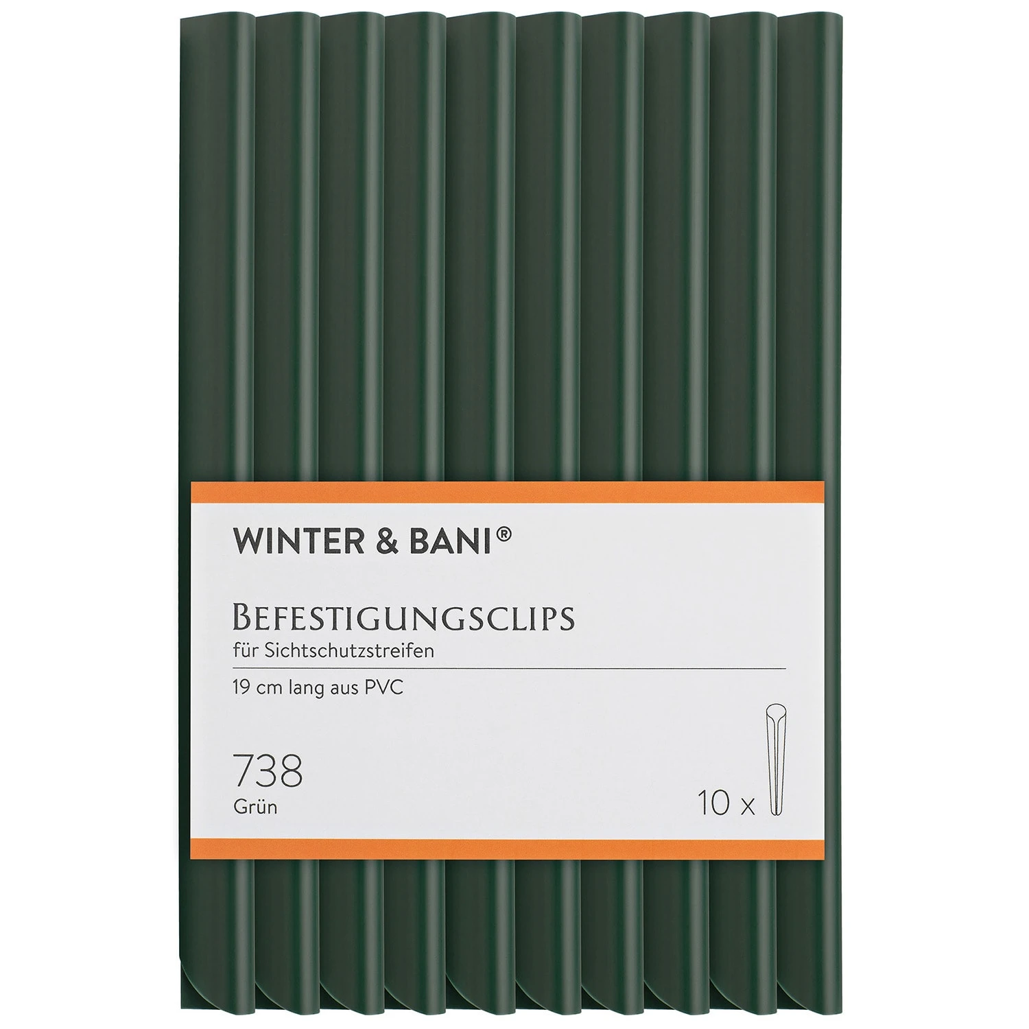 Sichtschutzstreifen-Clips Zubehör PVC 10er-Pack 1 Sichtschutzstreifen-Clips Zubehör PVC 10er-Pack