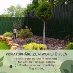 Sichtschutzstreifen Zaunblenden PVC-Hartplastik 2,53 X 0,19 M -Einrichtungsgeschäft 10037994 de 0002 usp