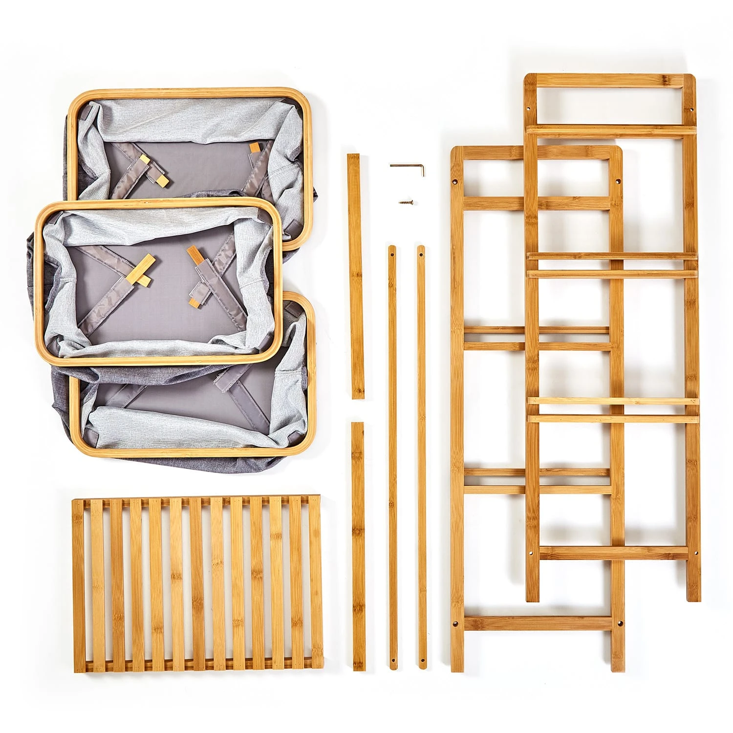 Wäscheregal 3 Schubladen 3 Etagen Bambus Baumwolle 4 Wäscheregal 3 Schubladen 3 Etagen Bambus Baumwolle – Bild 4