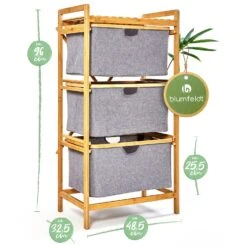 Wäscheregal 3 Schubladen 3 Etagen Bambus Baumwolle 15 Wäscheregal 3 Schubladen 3 Etagen Bambus Baumwolle -Einrichtungsgeschäft 10038013 yy 0011 dimensions