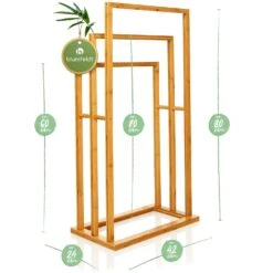 Handtuchhalter 3-fache Handtuchstange 42x80x24 Cm Treppenoptik Bambus -Einrichtungsgeschäft 10038030 yy 0006 logo