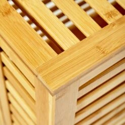 Wäschetruhe Deckel Lüftungsschlitzen Bambus Edelstahl -Einrichtungsgeschäft 10038032 yy 0006 logo