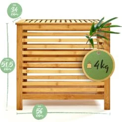 Wäschetruhe Deckel Lüftungsschlitzen Bambus Edelstahl -Einrichtungsgeschäft 10038032 yy 0008 logo