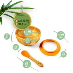 Kindergeschirr Mit Bambusschale Und Löffel 400 Ml Inkl. Saugnapf Ø: 13,7 Cm -Einrichtungsgeschäft 10038108 yy 0006 logo