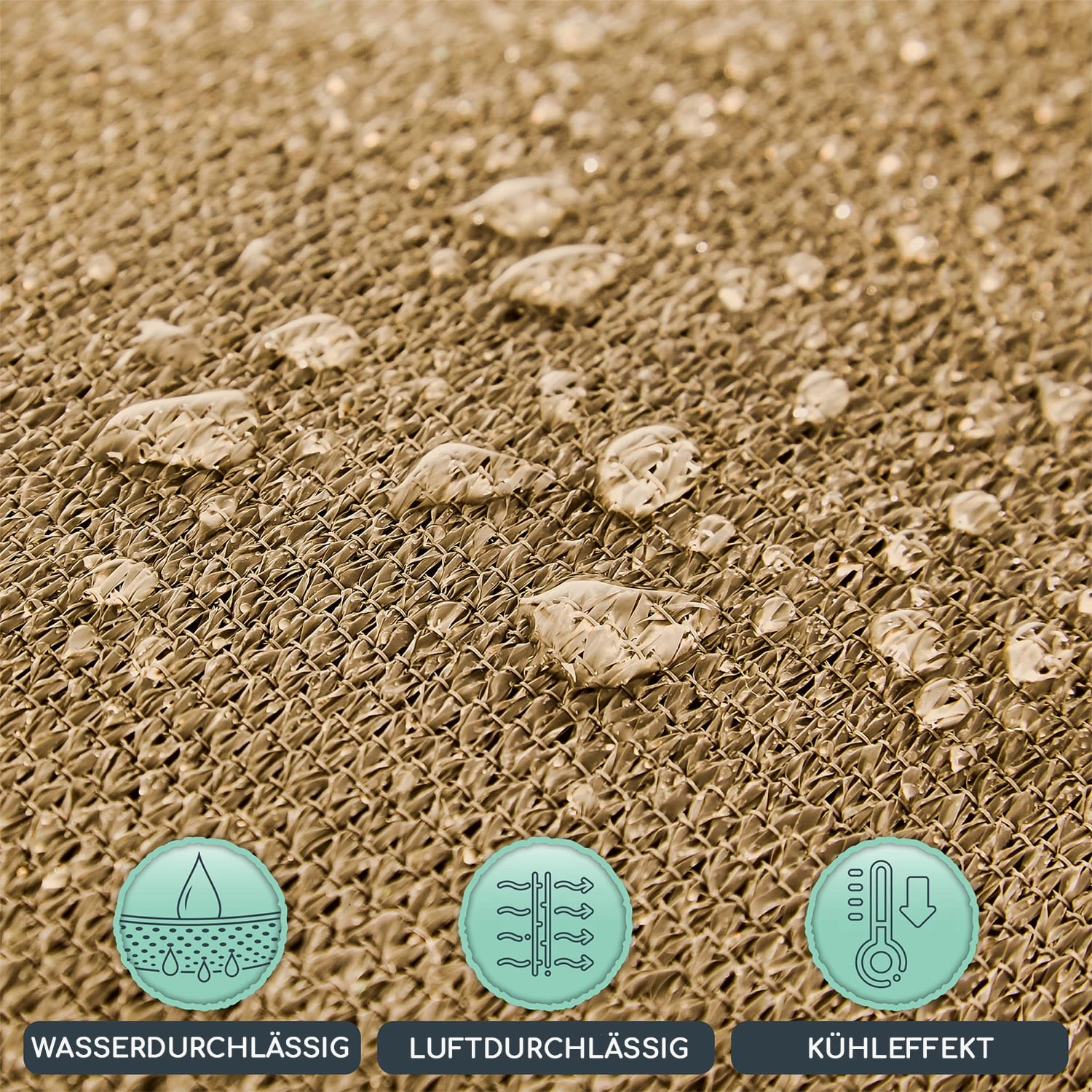 Dreieckiges Sonnensegel 4x4x4 M Polyester Luftdurchlässig 3 Dreieckiges Sonnensegel 4x4x4 M Polyester Luftdurchlässig – Bild 3