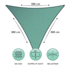 Dreieckiges Sonnensegel 3x3x3 M Polyester Luftdurchlässig -Einrichtungsgeschäft 10038200 de 0006 logo