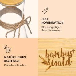 Glaskaraffe Mit Bambusdeckel Borosilikatglas Hitzebeständig -Einrichtungsgeschäft 10038230 de 0004 logo