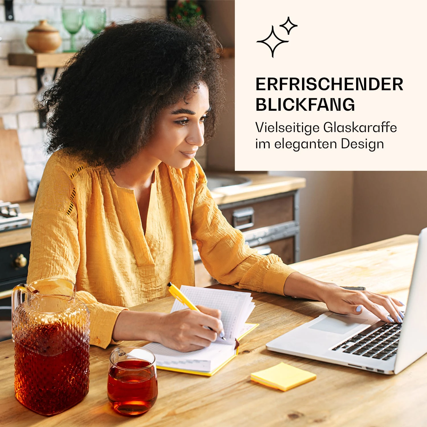 Karaffe Borosilikatglas Bambusdeckel Filteraufsatz Silikonring 2 Karaffe Borosilikatglas Bambusdeckel Filteraufsatz Silikonring – Bild 2