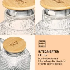 Karaffe Borosilikatglas Bambusdeckel Filteraufsatz Silikonring 9 Karaffe Borosilikatglas Bambusdeckel Filteraufsatz Silikonring -Einrichtungsgeschäft 10038237 de 0003 logo