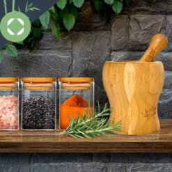 Eckige Gläser Bambusdeckel 10 Stück Je 150 Ml Luftdicht -Einrichtungsgeschäft 10038300 yy 0006 logo