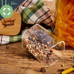 Eckige Gläser Bambusdeckel 10 Stück Je 150 Ml Luftdicht -Einrichtungsgeschäft 10038300 yy 0007 logo