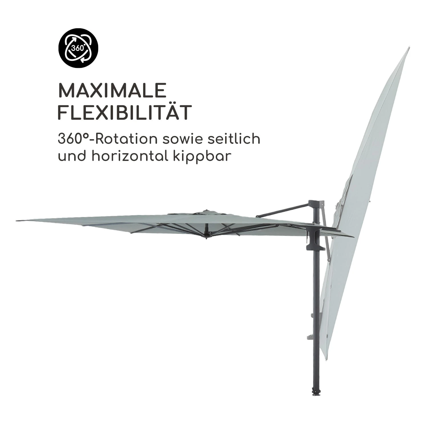 Saint-Tropez Ampelschirm 3-Achsen-Rotation 360° Drehbar 3 X 3,55 M UV-Schutz 50+ 4 Saint-Tropez Ampelschirm 3-Achsen-Rotation 360° Drehbar 3 X 3,55 M UV-Schutz 50+ – Bild 4