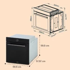 Illuminosa Smart Einbaubackofen 2800W 11 Funktionen App-Steuerung -Einrichtungsgeschäft 10038335 yy 0007 dimensions