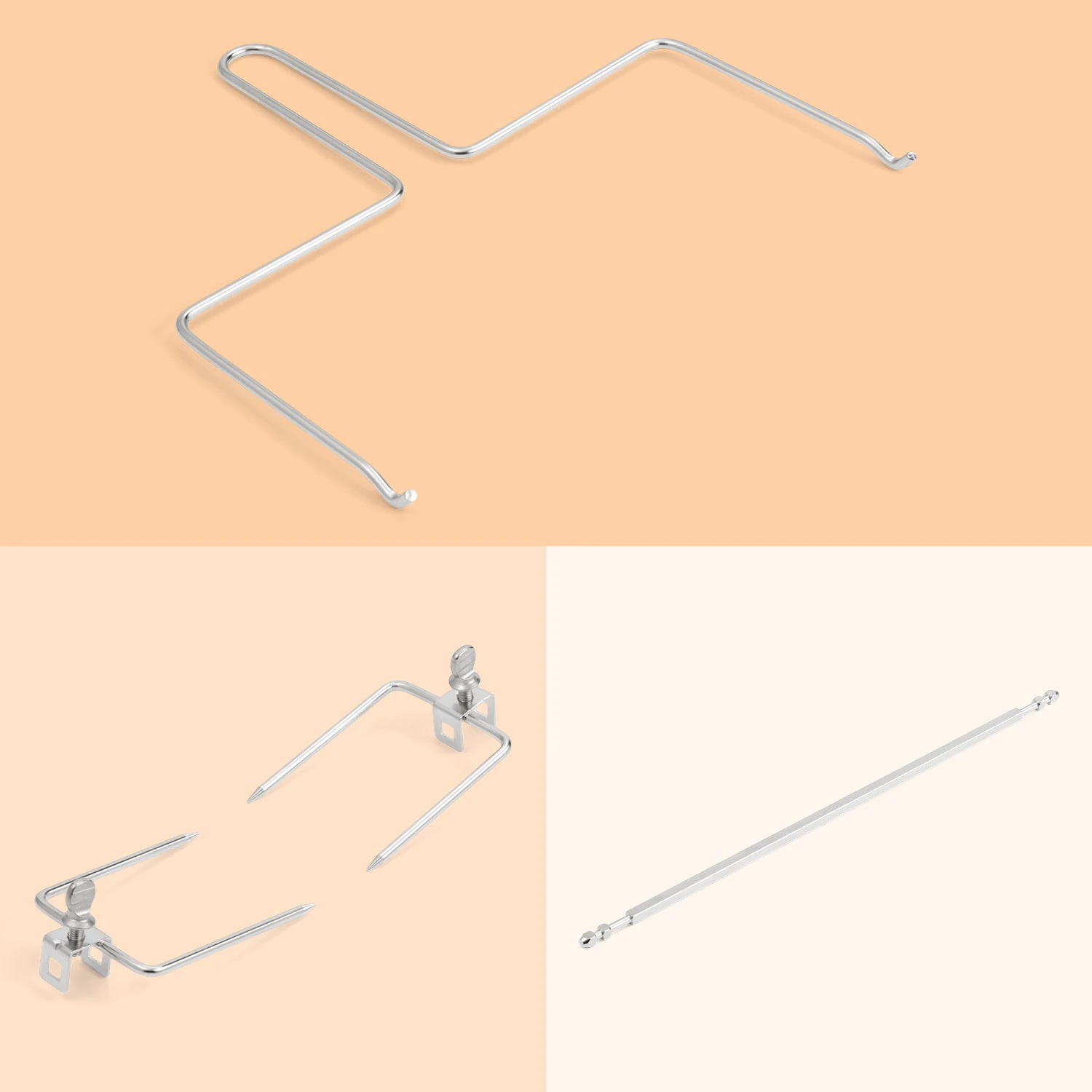 AeroVital Jumbo Heißluftfritteuse Rotisseriespieß & Drehspießheber Edelstahl 2 AeroVital Jumbo Heißluftfritteuse Rotisseriespieß & Drehspießheber Edelstahl – Bild 2