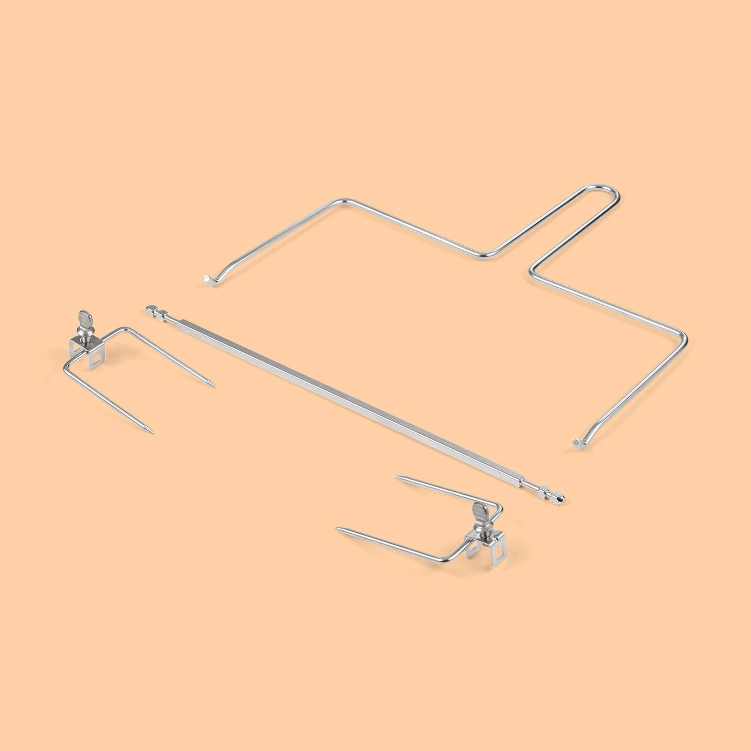 AeroVital Jumbo Heißluftfritteuse Rotisseriespieß & Drehspießheber Edelstahl 3 AeroVital Jumbo Heißluftfritteuse Rotisseriespieß & Drehspießheber Edelstahl – Bild 3