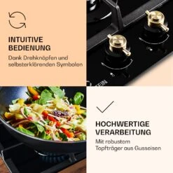 Victoria Domino Gaskochfeld 2-flammig Sabaf-Brenner Glaskeramik Retro-Look -Einrichtungsgeschäft 10038374 de 0005 logo