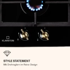 Victoria Domino Gaskochfeld 2-flammig Sabaf-Brenner Glaskeramik Retro-Look -Einrichtungsgeschäft 10038374 de 0006 logo