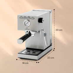 Pausa Espressomaker 1350 Watt 20 Bar Druck Wassertank: 1,4 Liter Edelstahl -Einrichtungsgeschäft 10038393 yy 0008 logo