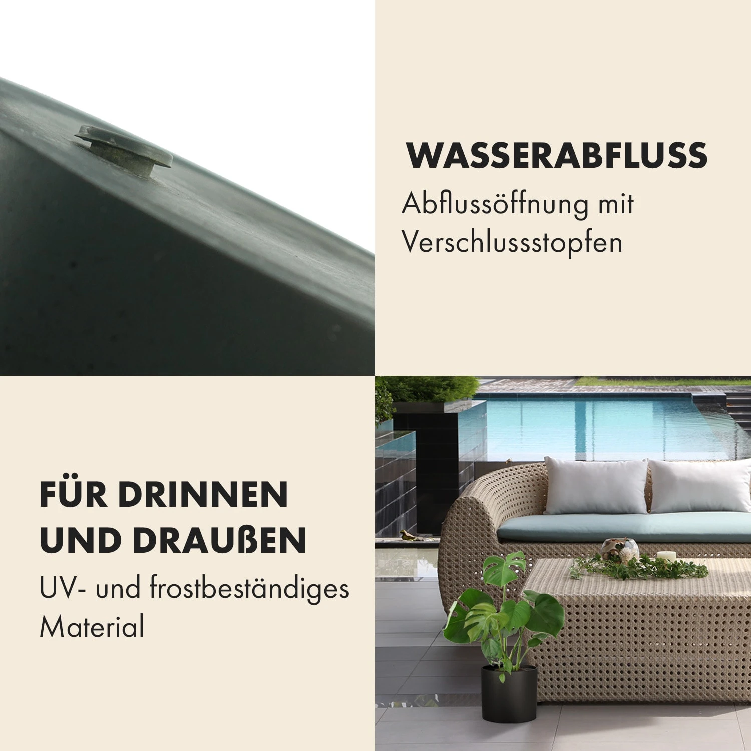 Gendt Pflanztopf Übertopf Faserstein In/Outdoor 4 Gendt Pflanztopf Übertopf Faserstein In/Outdoor – Bild 4