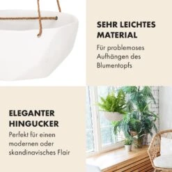 Laren Blumenampel Ø 28 Cm Polystone Mit Naturseilen 2er-Set -Einrichtungsgeschäft 10038552 de 0003 usp